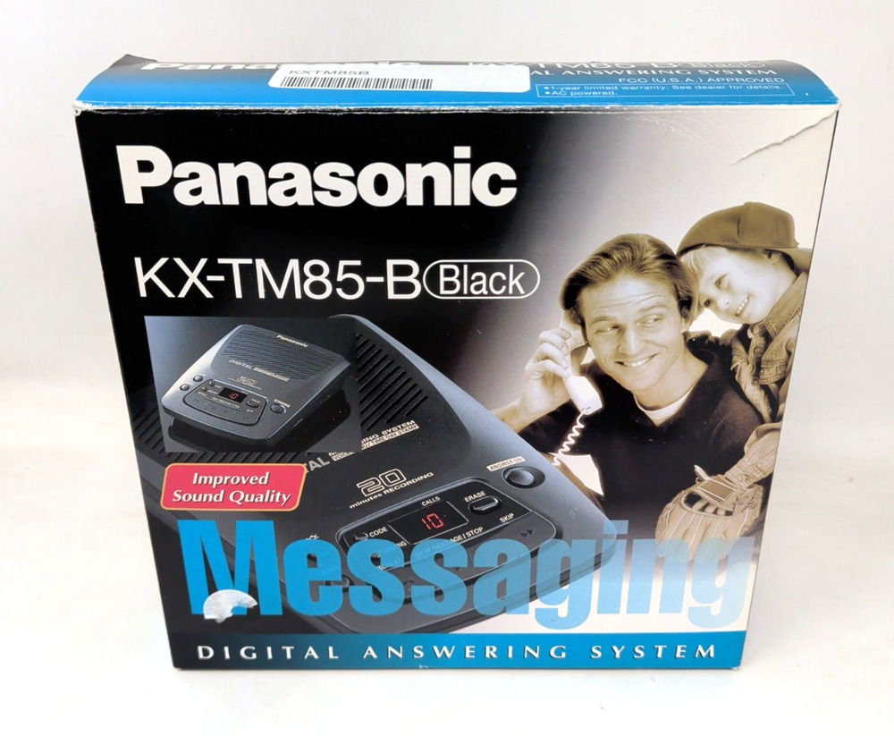 NEW PANASONIC DIGITAL ANSWERING SYSTEM MODEL KX-TM85-B (Black) NEW W/manual